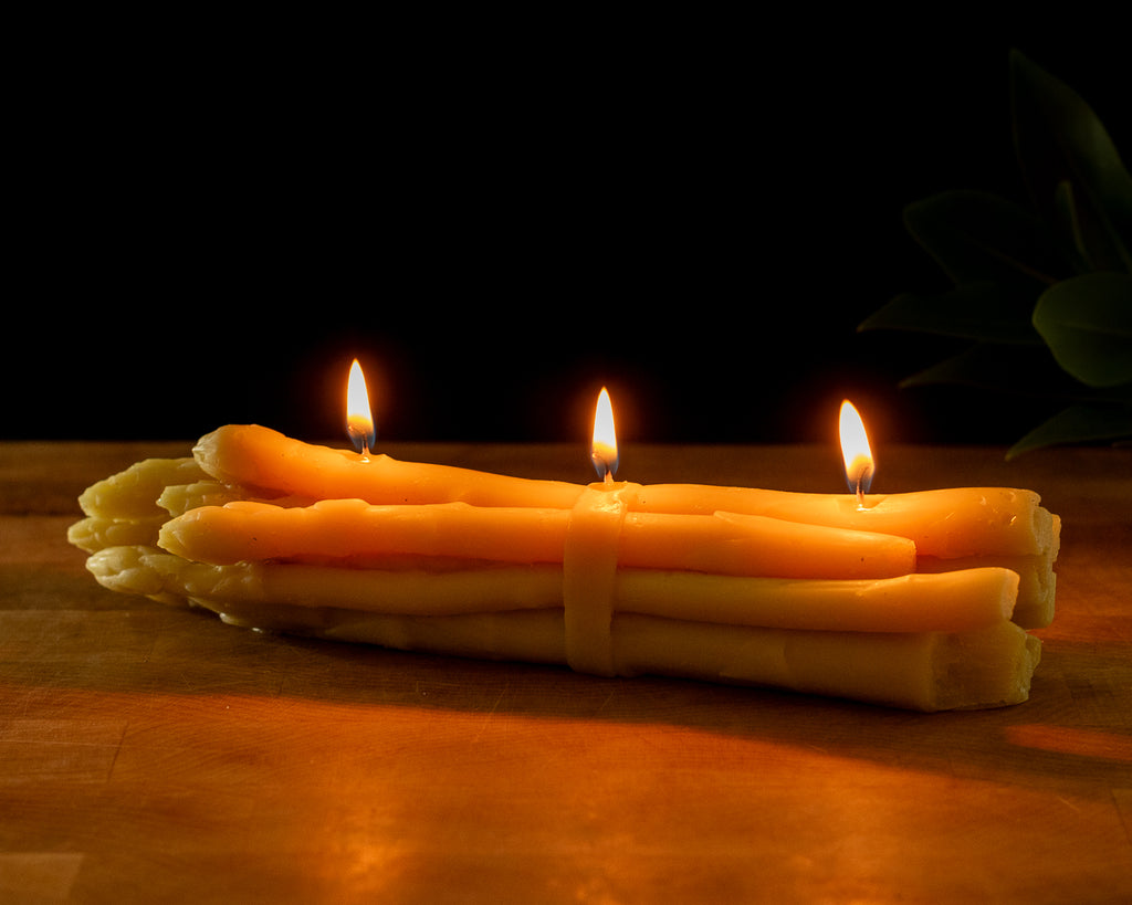 Asparagus Bundle Beeswax Candle