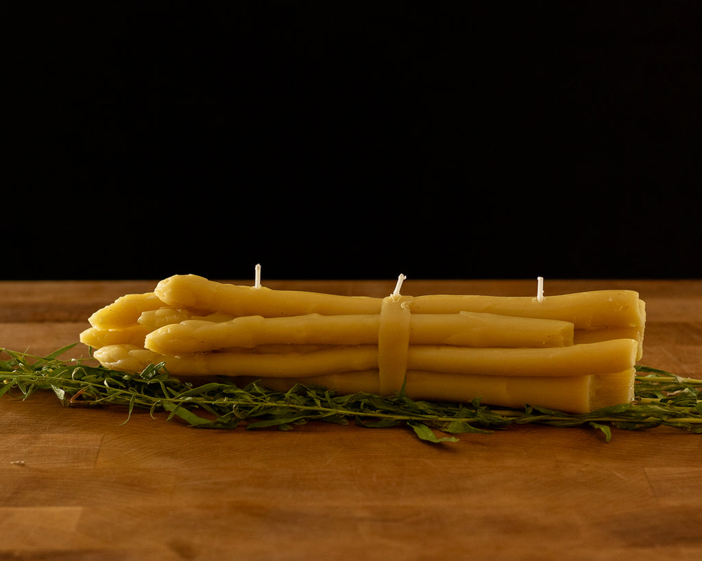 Asparagus Bundle Beeswax Candle